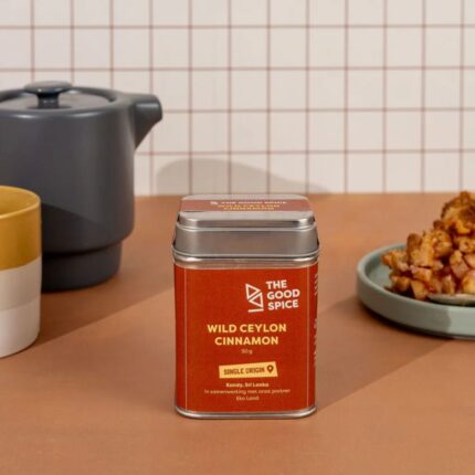 Kaneelpoeder The Good Spice in blik van 50 gram voor zoete en hartige gerechten.