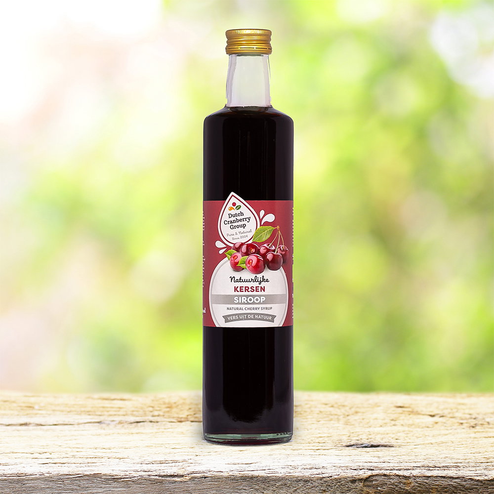 Kersensiroop Dutch Cranberry 500ml Kersensiroop Dutch Cranberry 500 ml fles