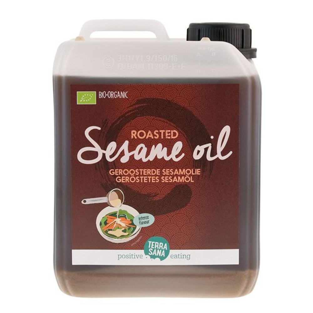 sesamolie 2,5 liter Terrasana Terrasana sesamolie geroosterd bio can 2,5 liter