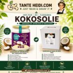 Assortiment kokosolie van Tante Heidi voor bakken, braden en koken.