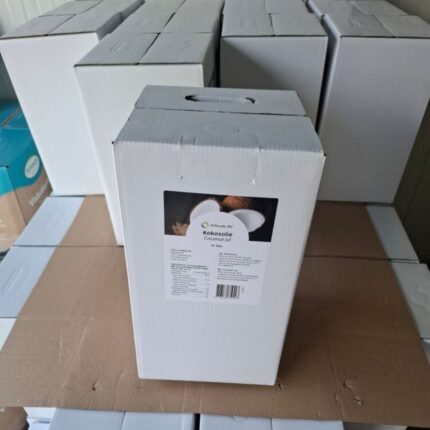 Kokosolie Bag-in-Box 10 kg van Tante Heidi voor bakken, braden en professioneel gebruik.