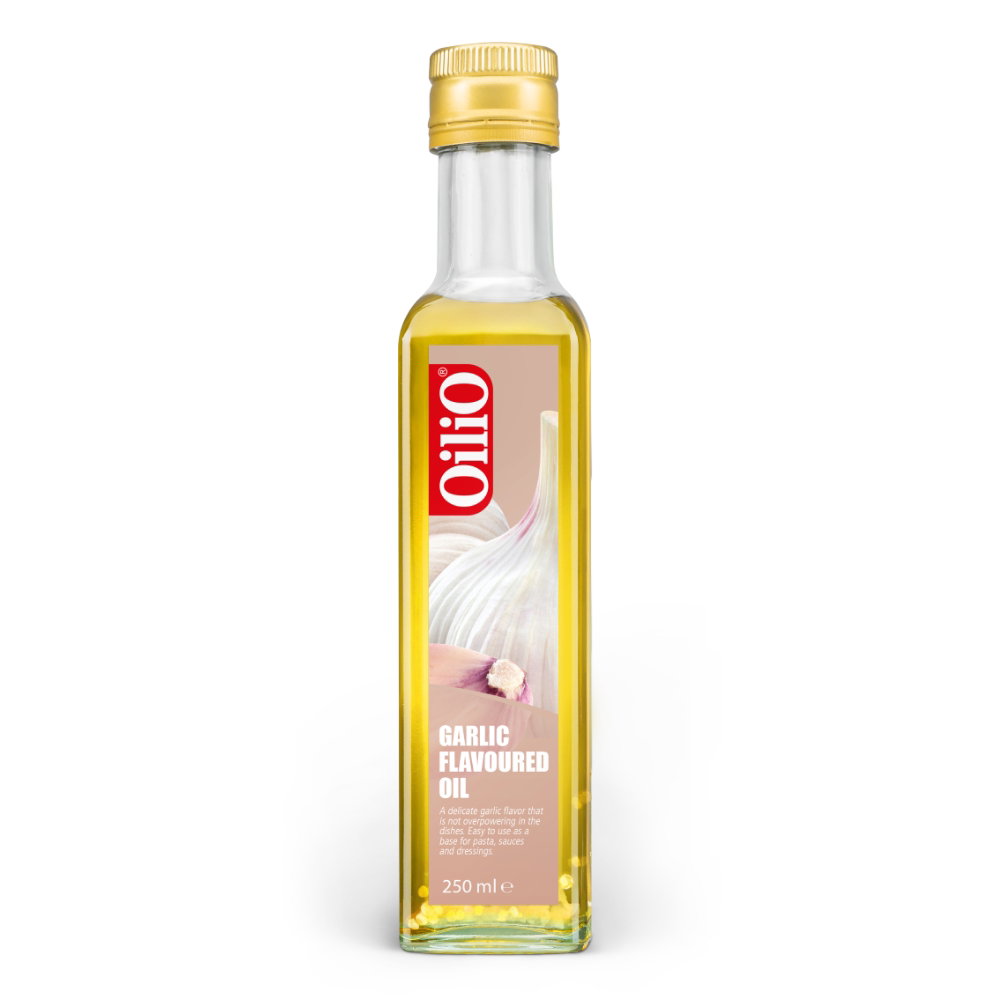 Oilio Knoflookolie 250ml Oilio knoflookolie 250 ml fles
