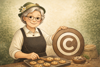 copyright tante heidi oma met bril en hoed