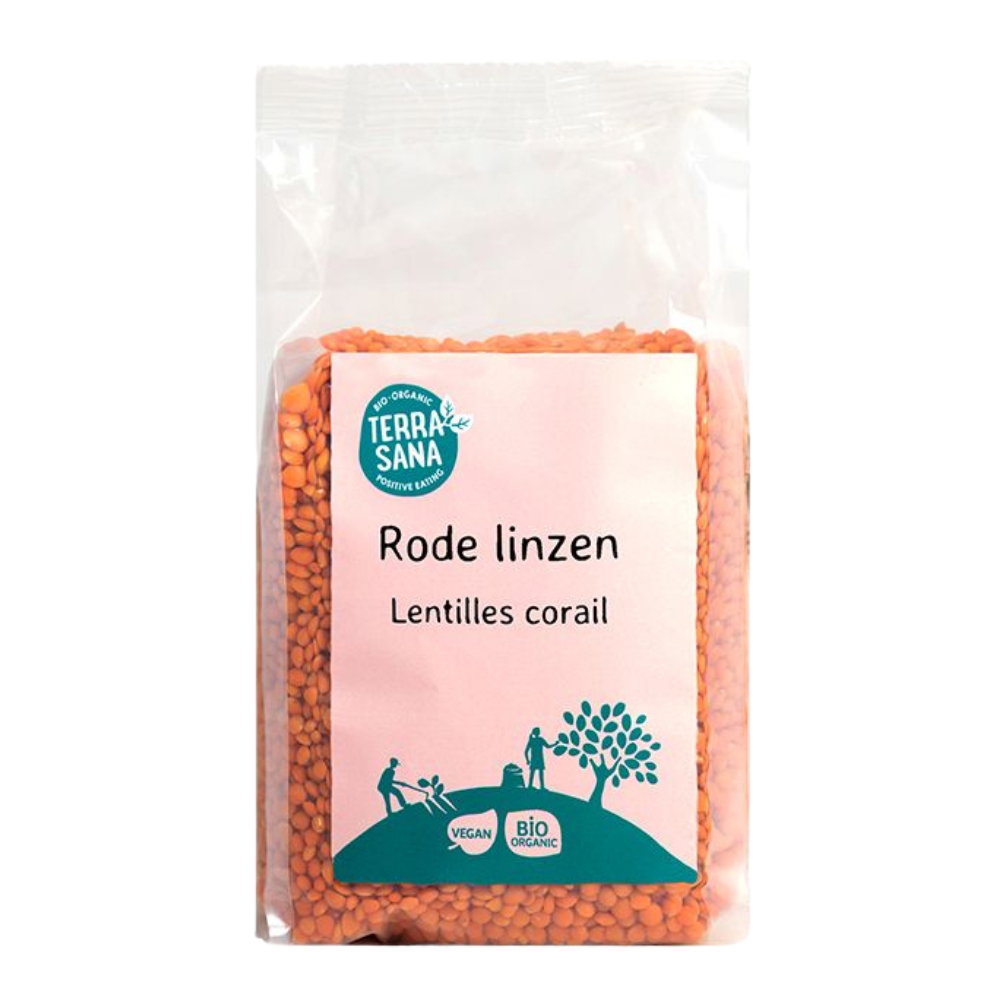 Rode linzen bio Terrasana 500 gram Rode linzen bio Terrasana 500 gram