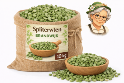Spliterwten groen 10kg Brandwijk jute zak