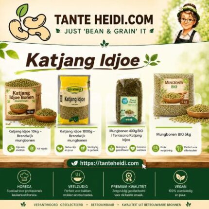 Katjang Idjoebonen en biologische mungbonen assortiment Tante Heidi