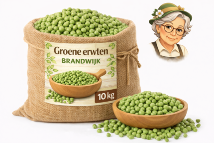 Groene erwten 10kg jute zak Brandwijk grootverpakking