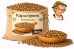 Kapucijners Brandwijk 10kg in jute zak met houten kom en losse kapucijners
