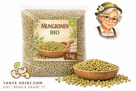 Mungbonen BIO 5kg – TanteHeidi mungbonen bio 5kg gedroogde mung bonen peulvruchten tanteheidi