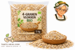Biologische 4-granenvlokken 5kg van Tante Heidi voor ontbijt en muesli