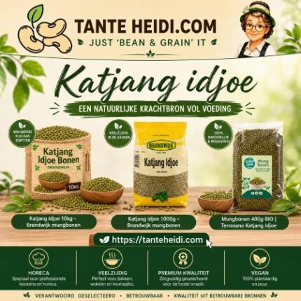 Katjang Idjoebonen 10 kg, 1000 gram en mungbonen 400 gram Tante Heidi