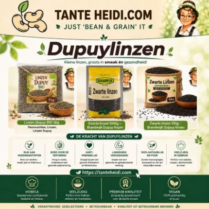 Assortiment DuPuy linzen van Tante Heidi voor salades, soepen en smaakvolle gerechten.