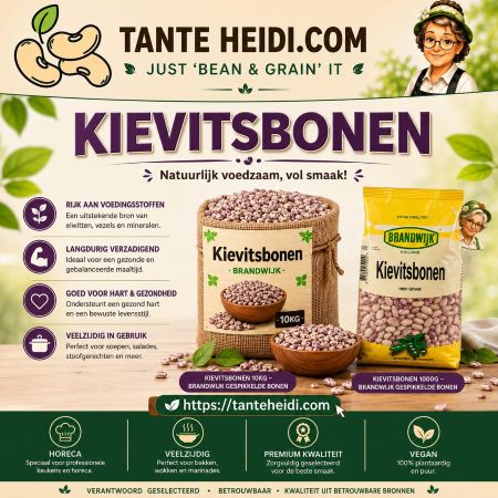 Tante Heidi assortiment Kievitsbonen Assortiment biologische Kievitsbonen van Tante Heidi voor veelzijdige gerechten