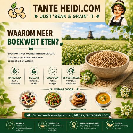 Tante Heidi assortiment boekweit Assortiment boekweit van Tante Heidi voor veelzijdige en smaakvolle gerechten.