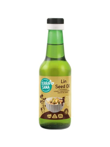 Terrasana lijnzaadolie raw koudgeperst 250ml voor salades en koude gerechten